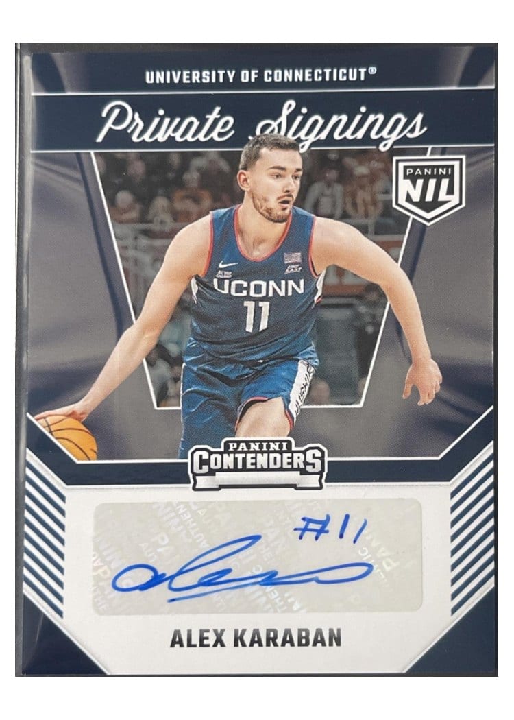 2024 Panini UConn Contenders Private Signings Alex Karaban #AK card
