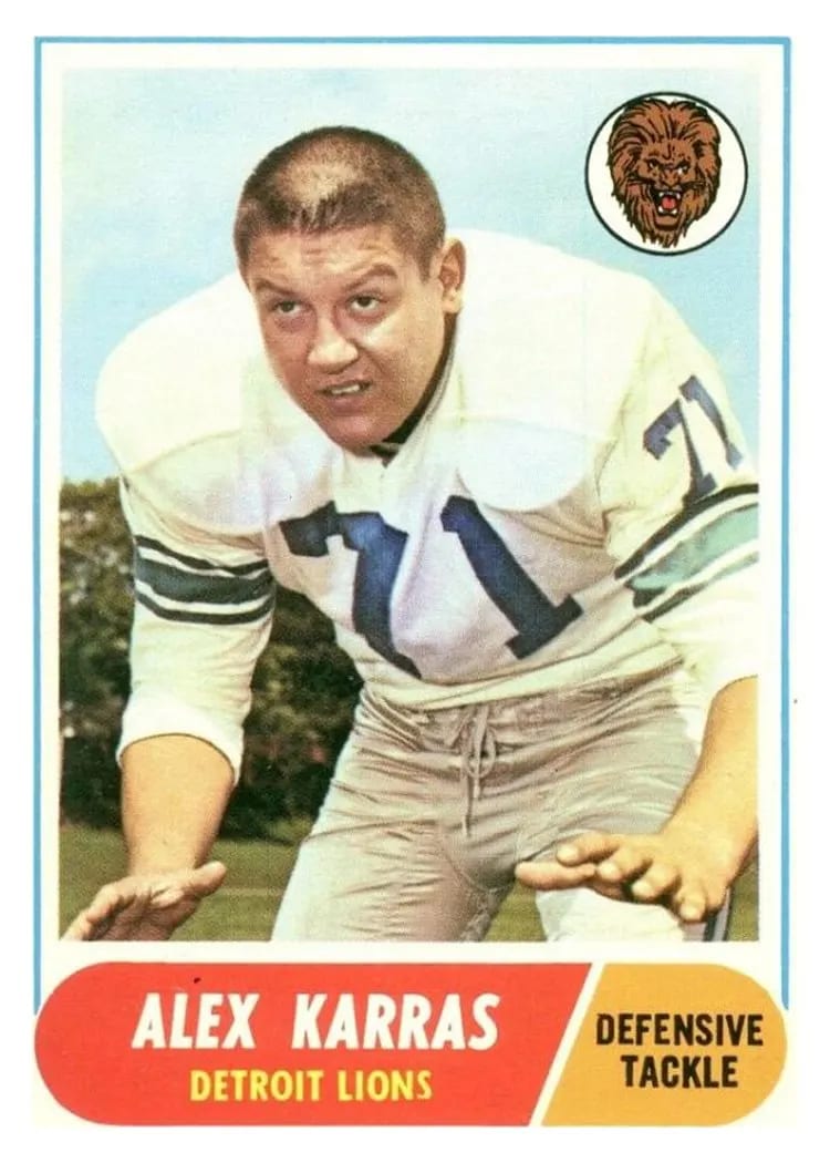 1968 Topps Alex Karras #130 card