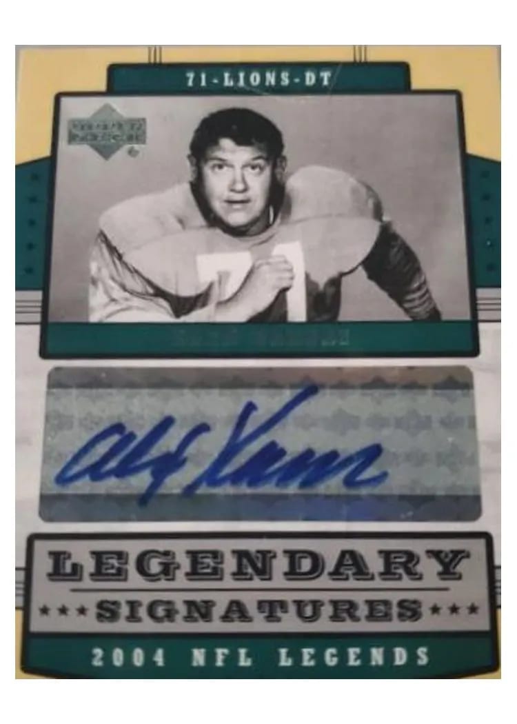2004 Upper Deck Legends Legendary Signatures Alex Karras #LS-AK card