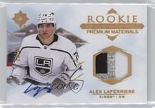 2023-24 Upper Deck Ultimate Collection Rookie Signature Premium Materials Alex Laferriere #RSM-AL card