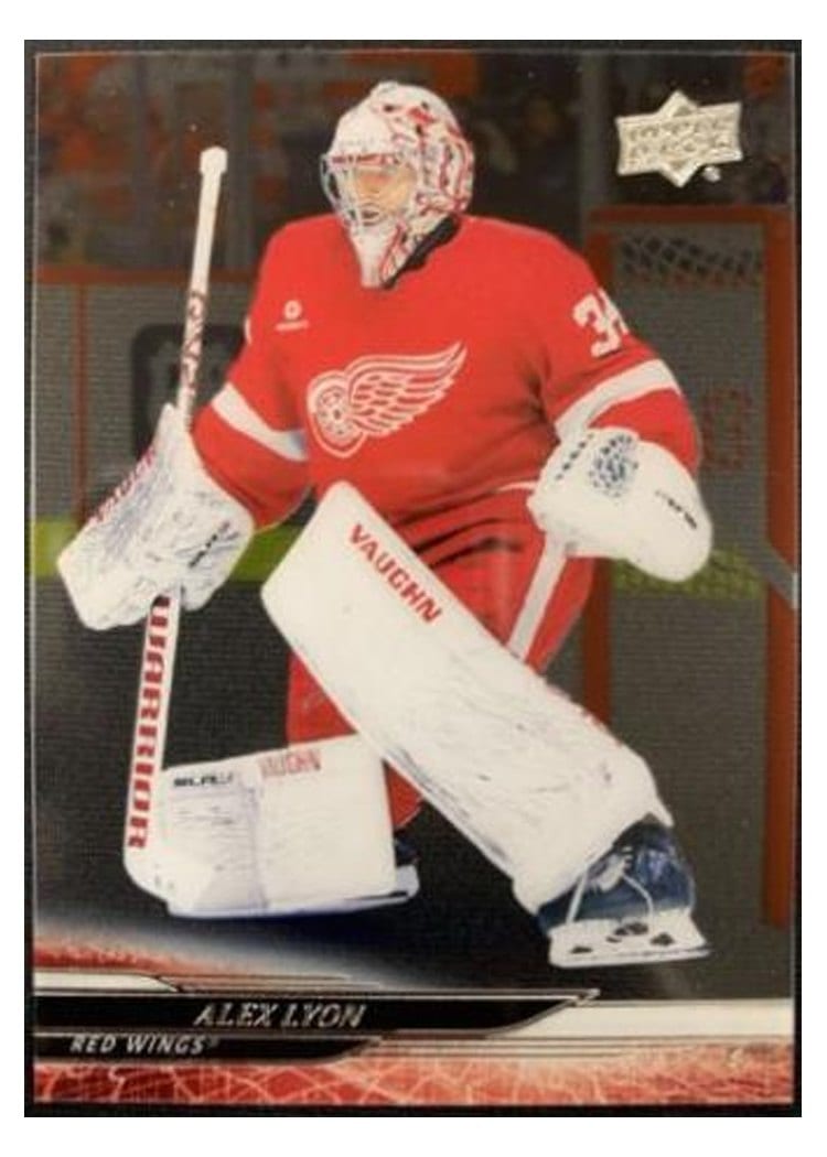 2024-25 Upper Deck Base Set Alex Lyon Clear Cut #71 card