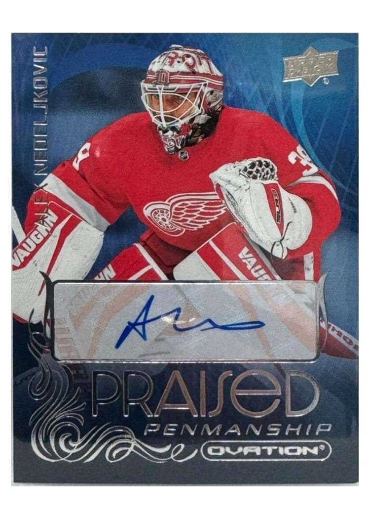2021-22 Upper Deck Ovation Praised Penmanship Alex Nedeljkovic #PP-AN card