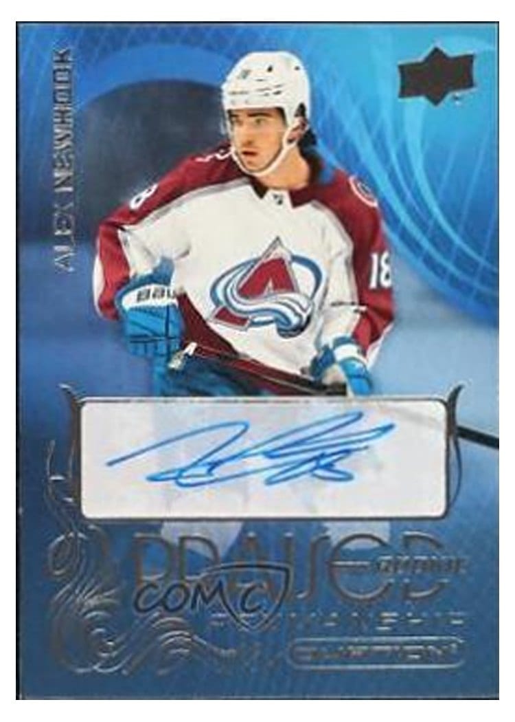 2021-22 Upper Deck Ovation Praised Rookie Penmanship Alex Newhook #PRP-AN card