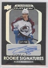 2021-22 Upper Deck Ovation Standing Ovation Rookie Signatures Alex Newhook #SORS-AN card