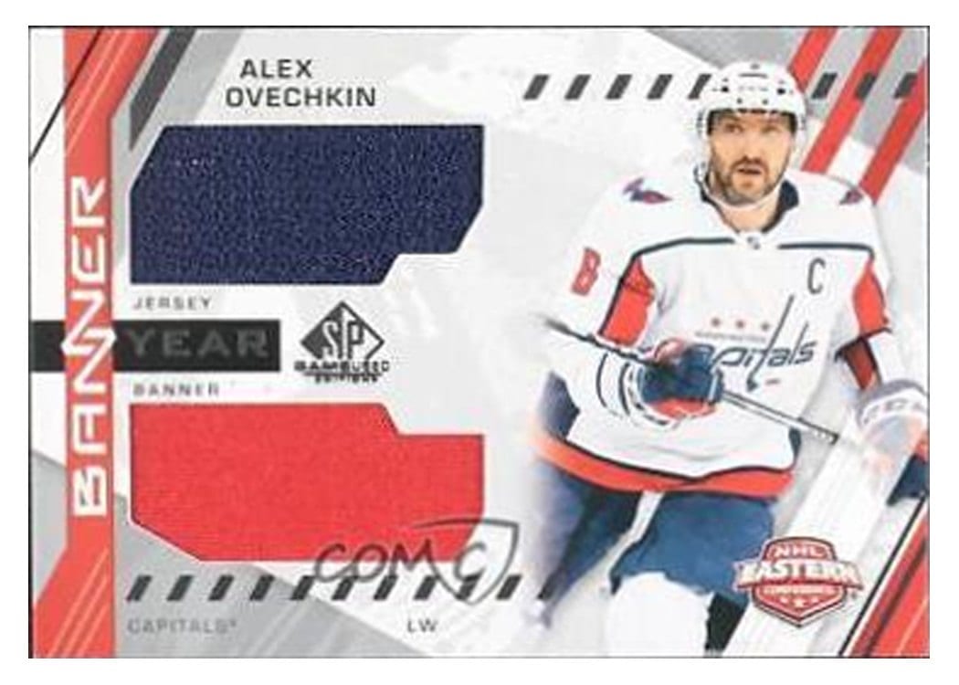 2021-22 SP Game Used 2021 NHL Eastern Conference Banner Year Jersey Relics Alex Ovechkin #BYA-AO card