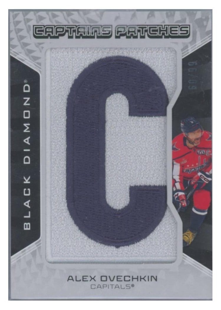 2025-26 Upper Deck Black Diamond Captains Patches Alex Ovechkin #CP-AO card
