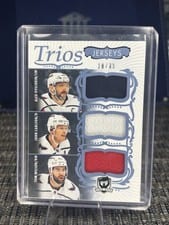 2023-24 Upper Deck The Cup Cup Trios Jersey Alex Ovechkin/John Carlson/Tom Wilson #C3-CWO card