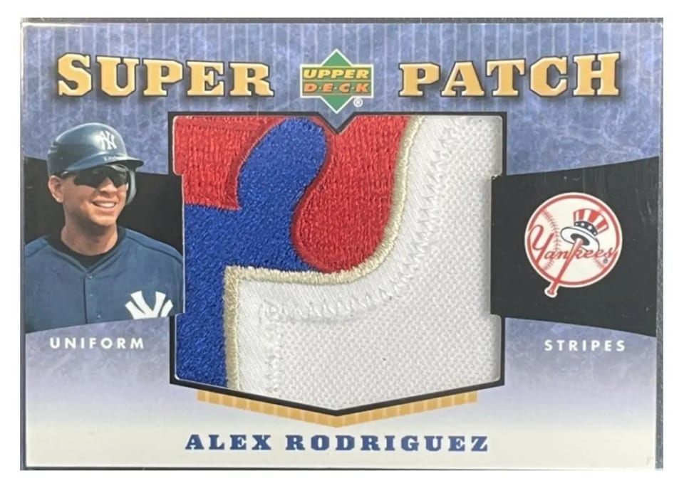 2004 Upper Deck Super Patch Stripes Alex Rodriguez #SPS-AR card