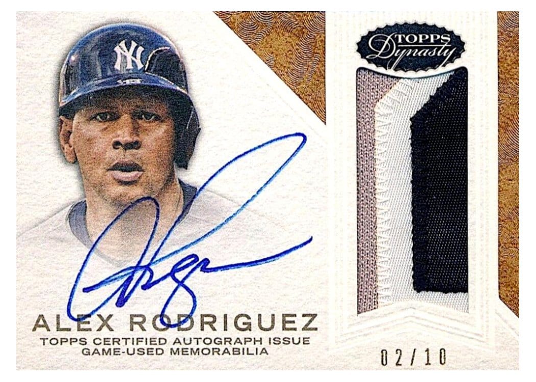 2016 Topps Dynasty Autograph Patches Alex Rodriguez #AP-ARD2 card