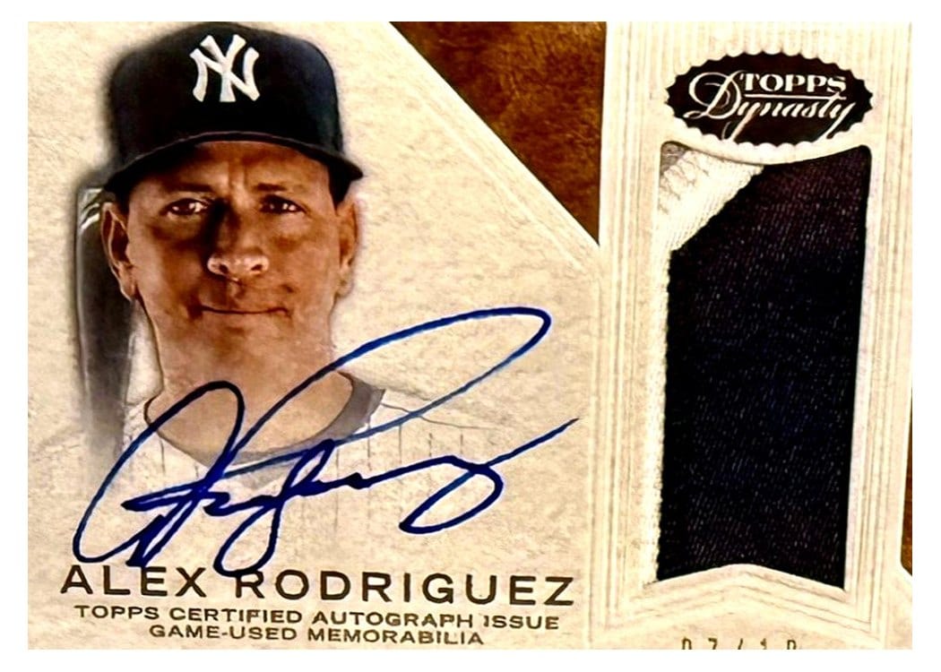 2016 Topps Dynasty Autograph Patches Alex Rodriguez #AP-ARD3 card