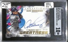 2023 Topps Inception Dawn of Greatness Autographs Alex Rodriguez #IDG-AR card