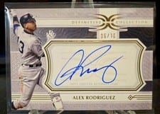 2025 Topps Definitive Collection Legendary Autograph Collection Alex Rodriguez #LAC-AR card