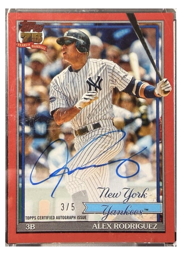 2026 Topps 1991 Topps Autographs Alex Rodriguez #91A-ARO card