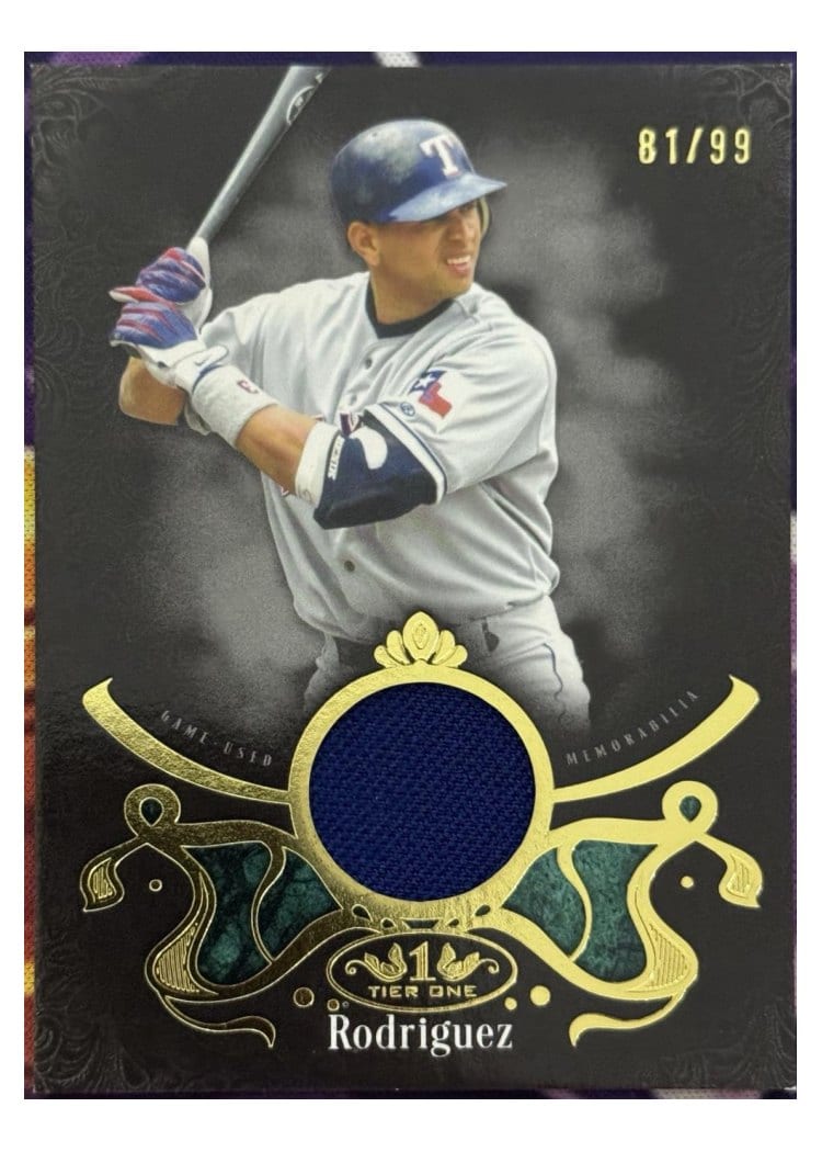 2026 Topps Tier One Shadow Relics Alex Rodriguez #SR-AR card
