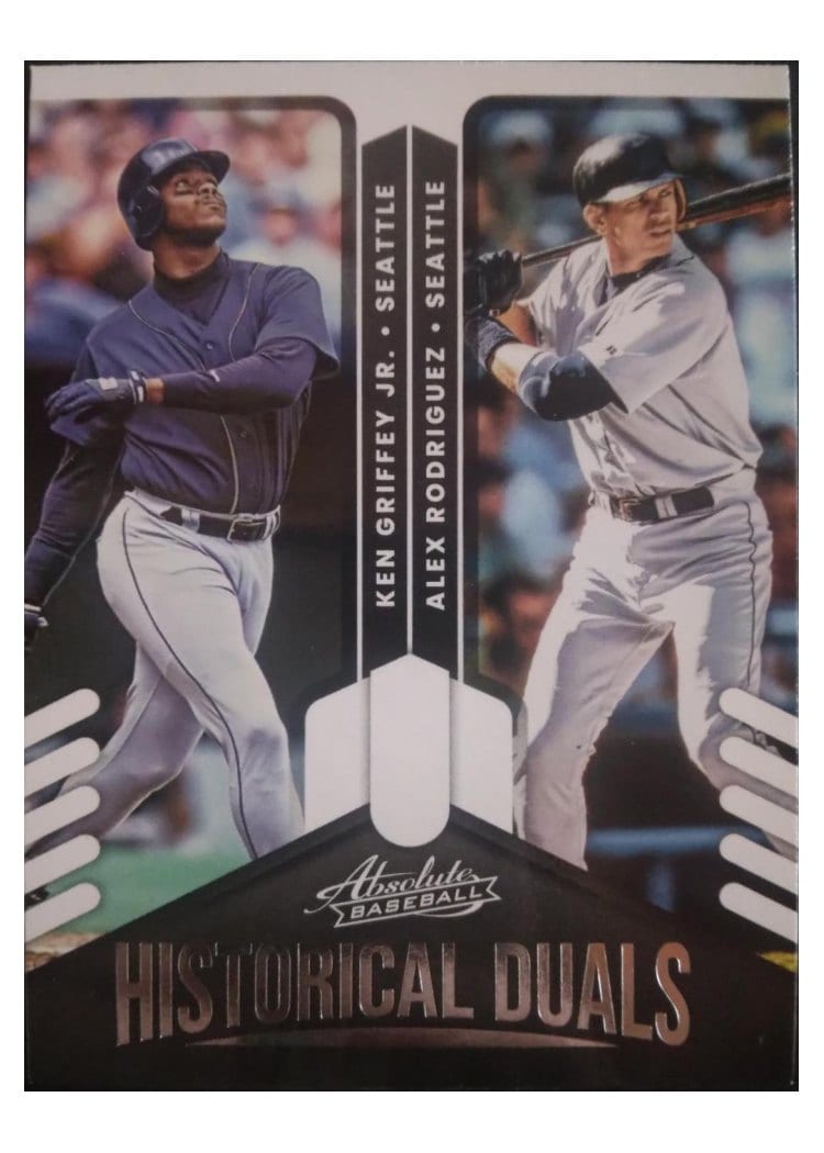 2022 Panini Absolute Historic Duals Alex Rodriguez / Ken Griffey Jr. #HD-KA card