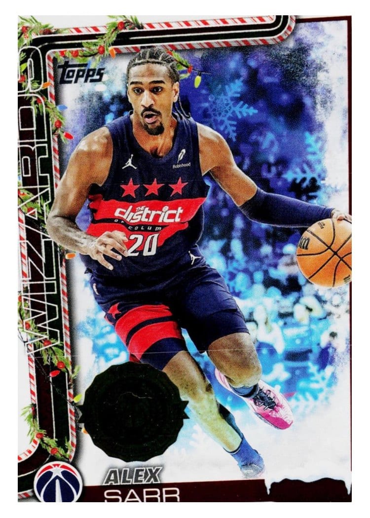 2025-26 Topps Holiday SSP Photo Variations Alex Sarr #SSV-GA card