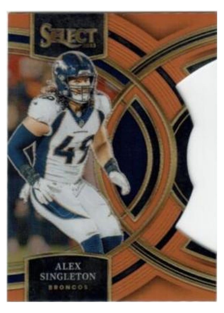 2023 Panini Select Base Set Alex Singleton Orange Prizm Die-Cut #144 card