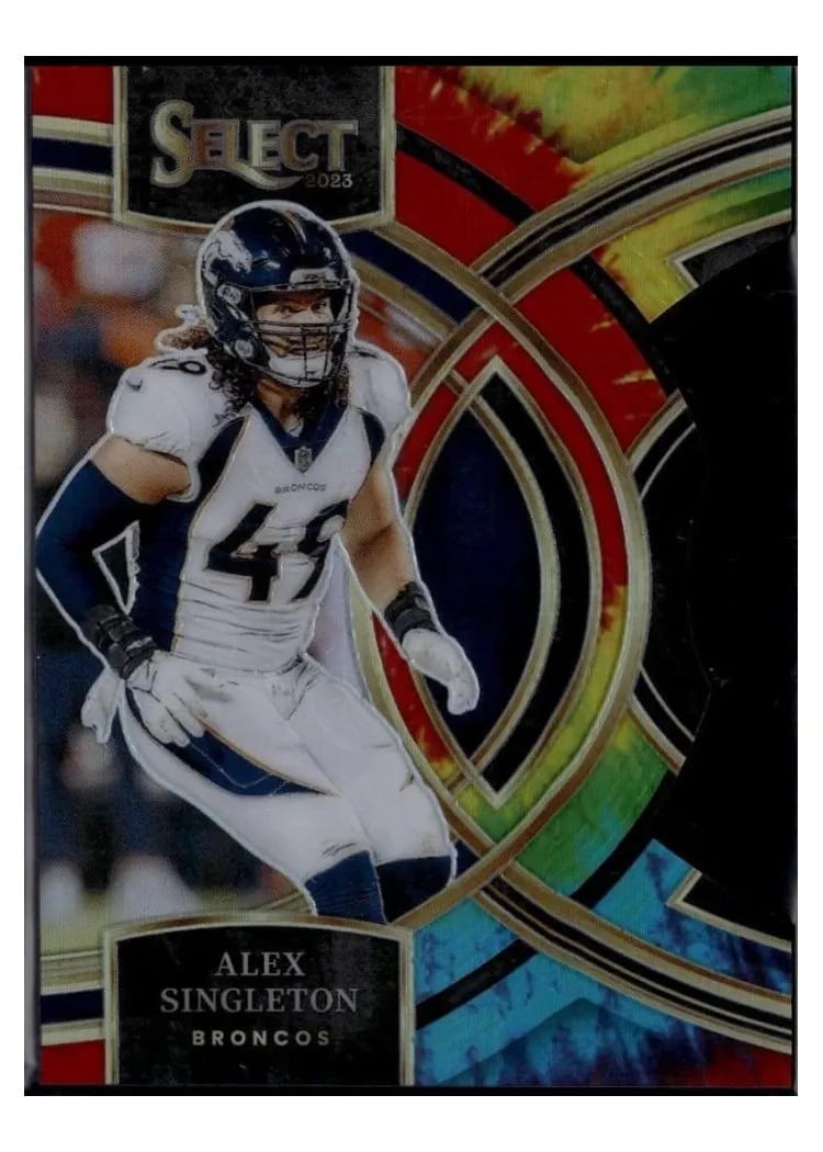 2023 Panini Select Base Set Alex Singleton Tie-Dye Prizm Die-Cut #144 card