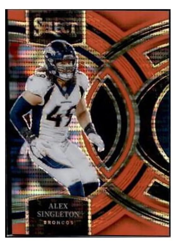 2023 Panini Select Base Set Alex Singleton Neon Orange Pulsar Prizm #144 card