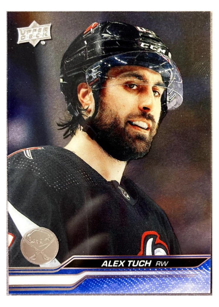 2023-24 Upper Deck Base Set Alex Tuch Clear Cut #275 card