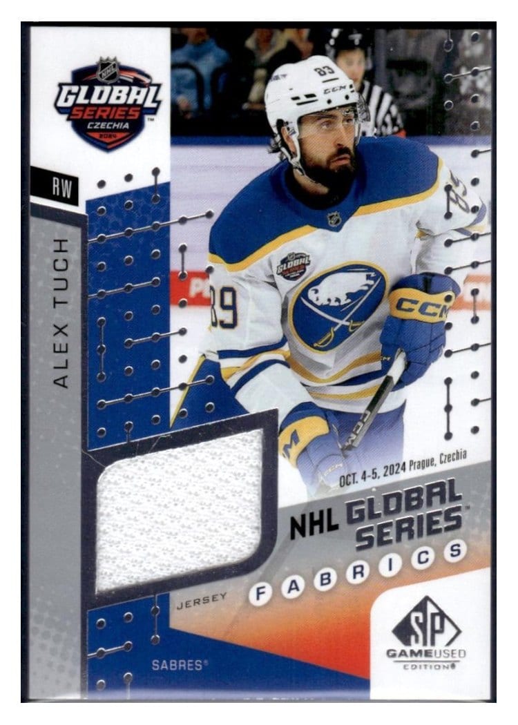 2025-26 SP Game Used 2024 Global Series Devils vs. Sabres Fabrics Alex Tuch #GSF1-8 card