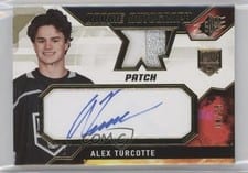 2021-22 SPx Rookie Autograph Jersey Alex Turcotte #AT card