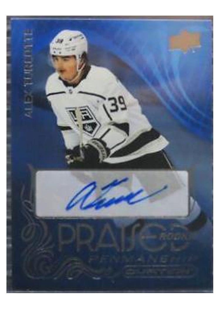 2021-22 Upper Deck Ovation Praised Rookie Penmanship Alex Turcotte #PRP-AT card