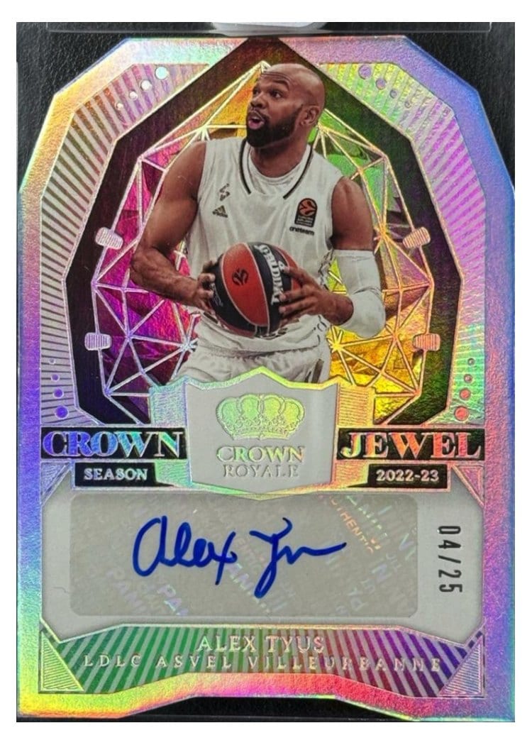 2023 Panini Crown Royale Euroleague Crown Jewel Signature Alex Tyus #25 card