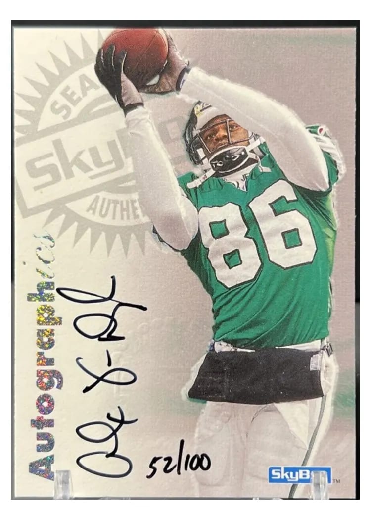 1997 Skybox Premium Autographics Alex Van Dyke Century Mark card