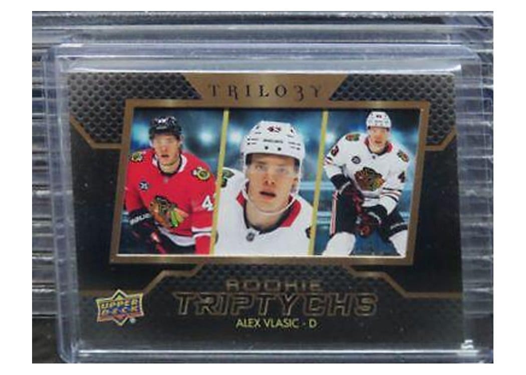 2022-23 Upper Deck Trilogy Rookie Triptychs Alex Vlasic #RT-AV card