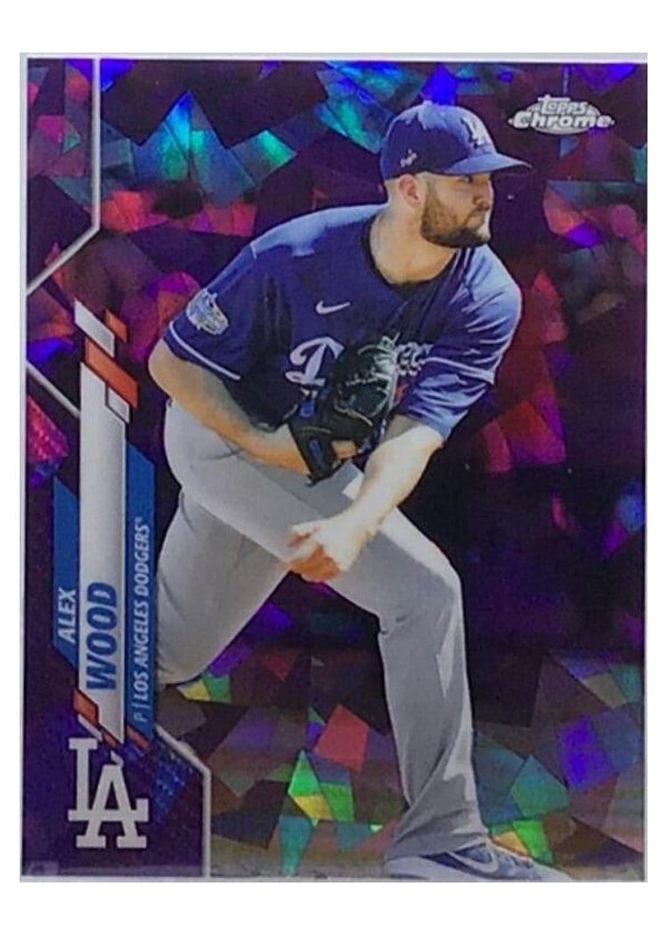 2020 Topps Chrome Update Sapphire Edition Base Set Alex Wood #U-252 card