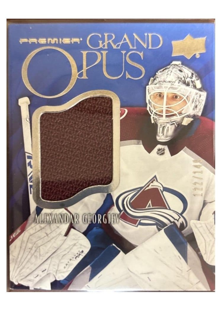 2024-25 Upper Deck Premier Grand Opus Jersey Alexandar Georgiev #GO-AG card