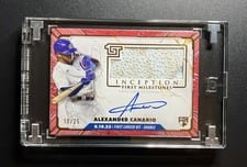 2024 Topps Inception MLB First Milestones Autographed Relic Alexander Canario #FMAR-AC card