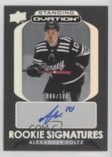 2021-22 Upper Deck Ovation Standing Ovation Rookie Signatures Alexander Holtz #SORS-AH card