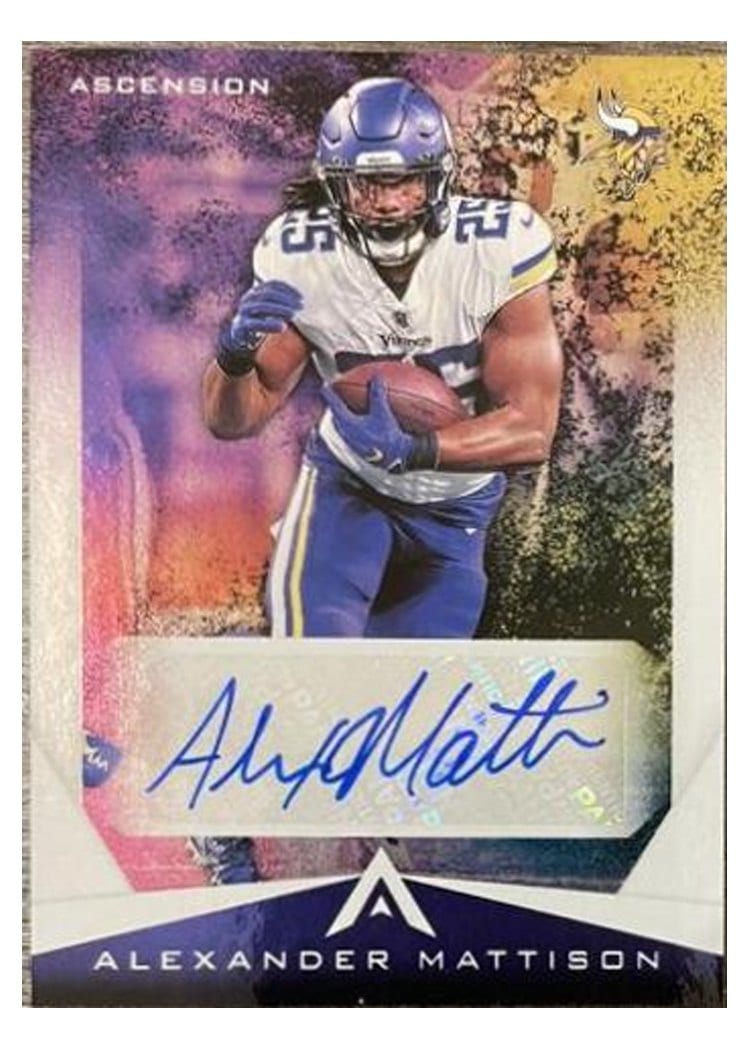 2021 Panini Chronicles Ascension Autographs Alexander Mattison #ASC-AMA card