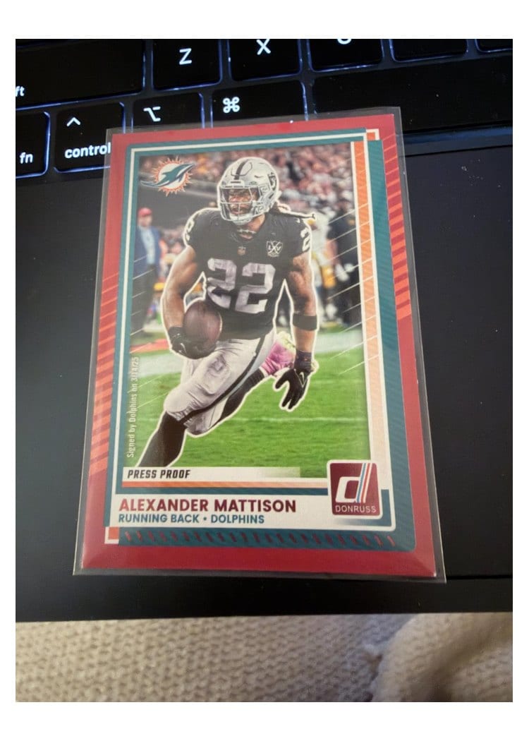 2025 Donruss Base Set Alexander Mattison #162 card