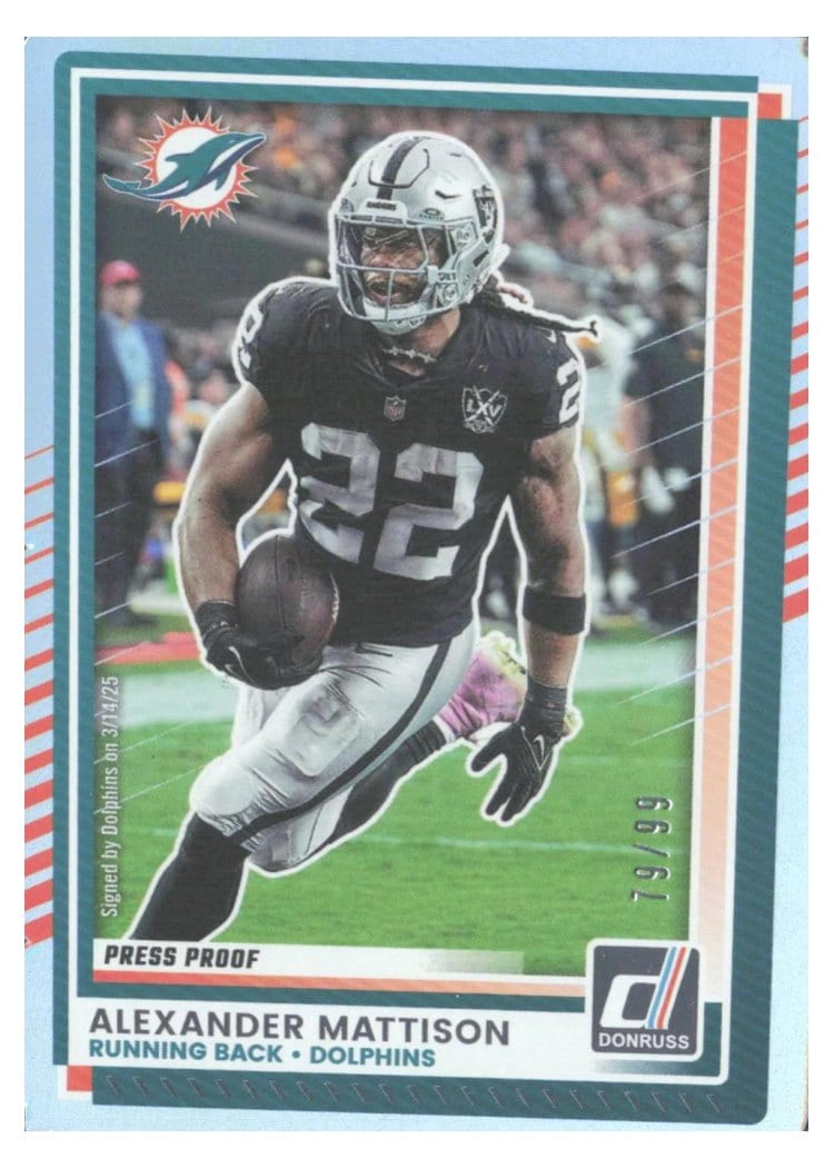 2025 Donruss Base Set Alexander Mattison #162 card