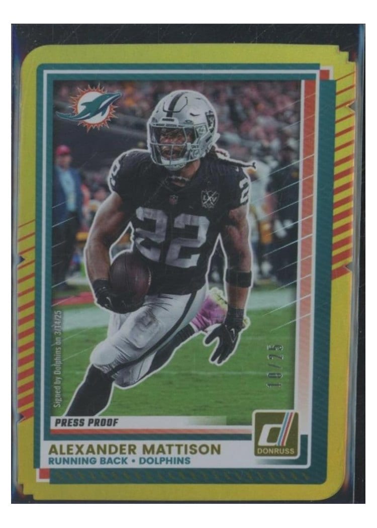 2025 Donruss Base Set Alexander Mattison #162 card