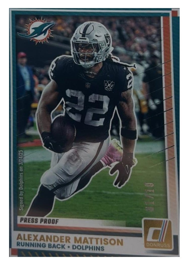 2025 Donruss Base Set Alexander Mattison #162 card