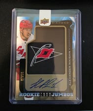 2025-26 Upper Deck Black Diamond Rookie Team Logo Jumbo Patch Auto Alexander Nikishin #RTL-AN