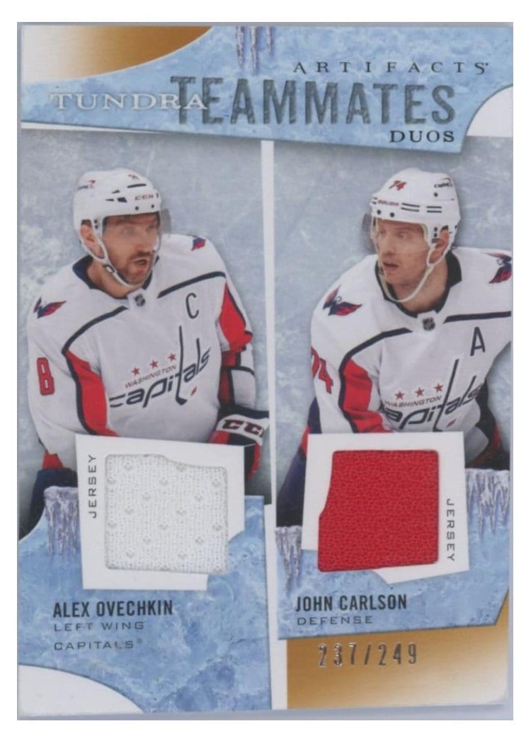 2019-20 Upper Deck Artifacts Tundra Teammates Duos Alexander Ovechkin/Braden Holtby #T2-WAS card