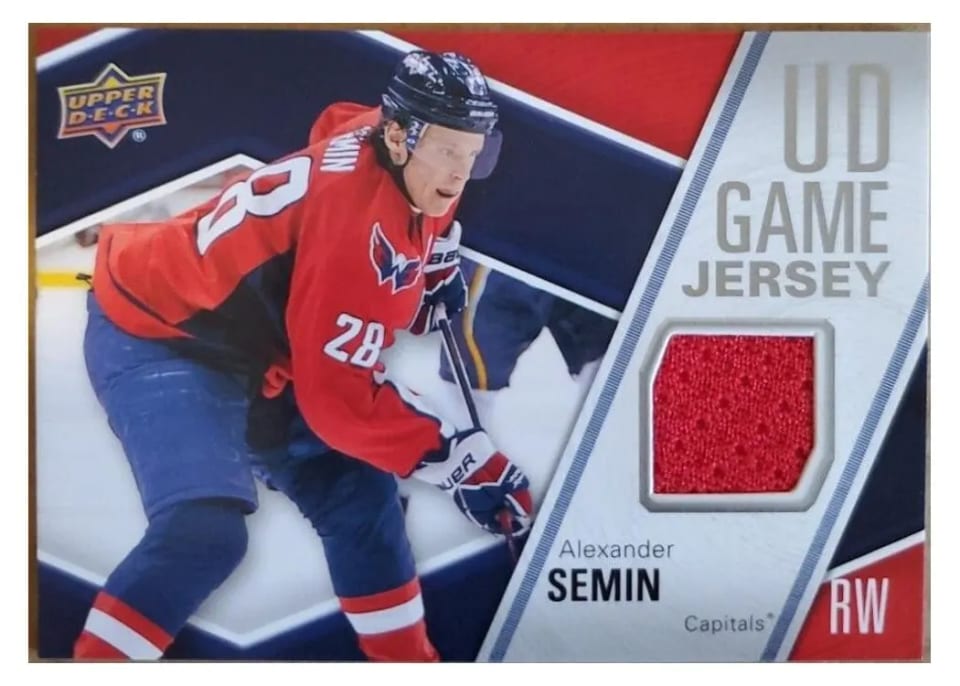 2011 Upper Deck UD Game Jersey Alexander Semin #GJ-AS card