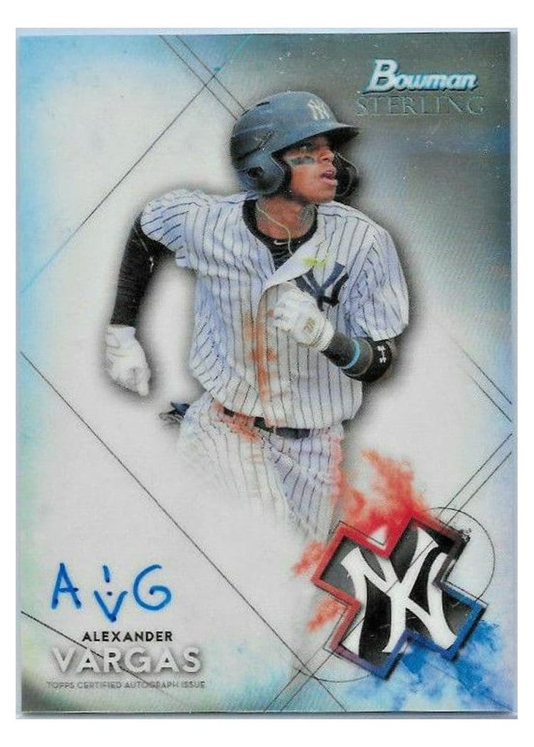 2021 Bowman Sterling Prospect Autographs Alexander Vargas #BSPA-AV card