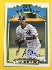 2021 Topps Heritage Minor League Real One Autographs Alexander Vargas #ROA-AV card