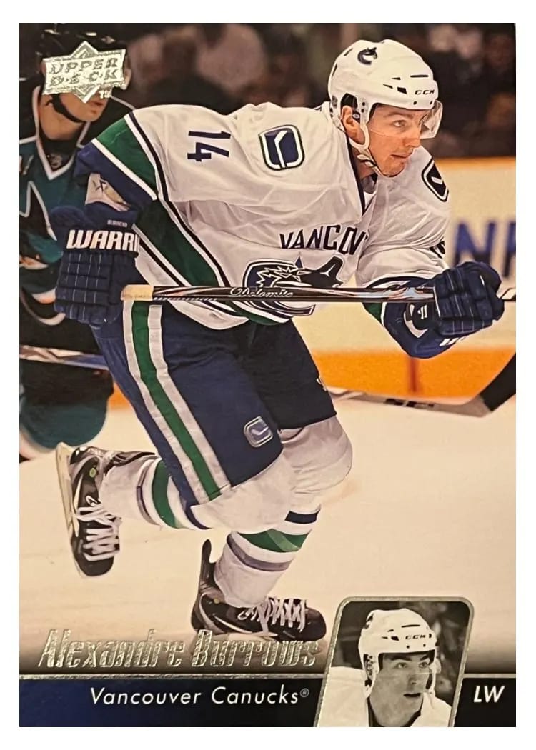 2010 Upper Deck Alexandre Burrows #9 card