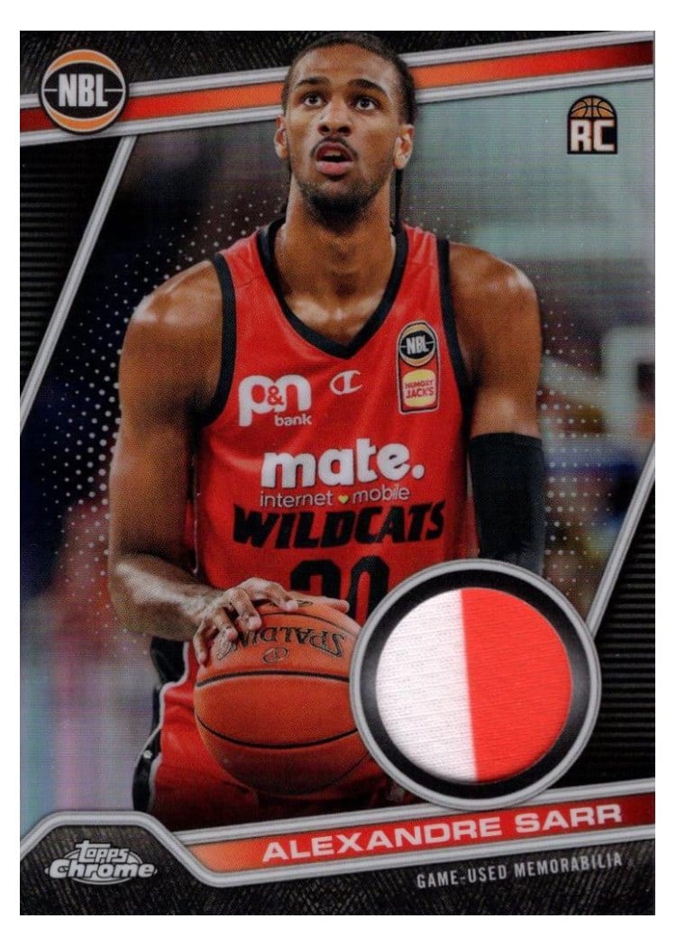 2023-24 Topps Chrome NBL NBL Relic Refractor Alexandre Sarr #NRR-18 card