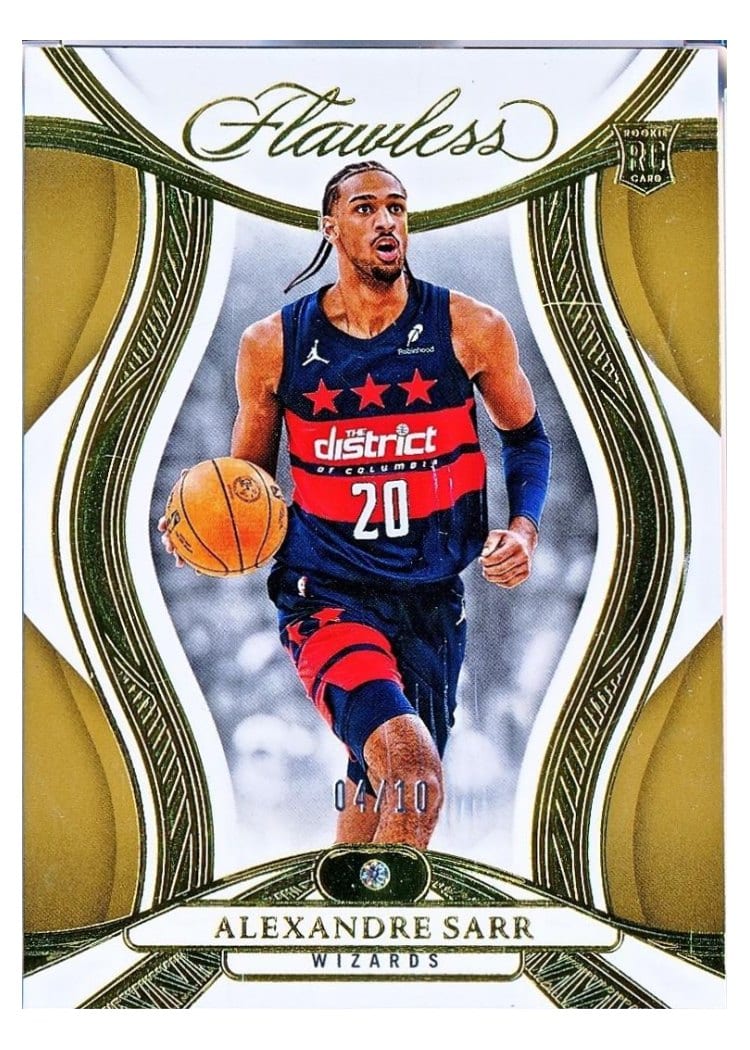 2024-25 Panini Flawless Base Gems Alexandre Sarr #74 card