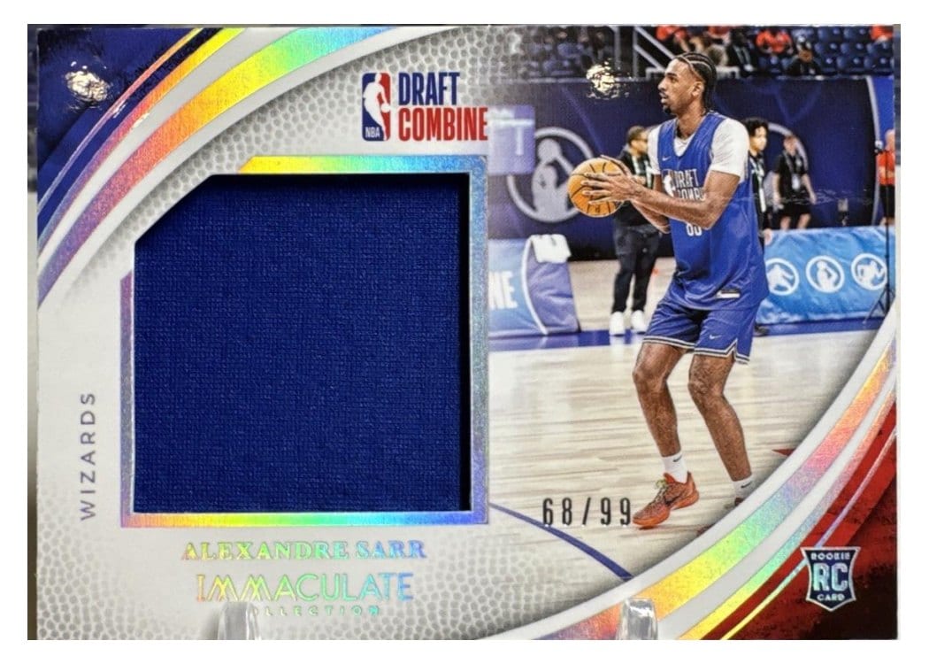 2024-25 Panini Immaculate Collection Draft Combine Memorabilia Set Alexandre Sarr #12 card