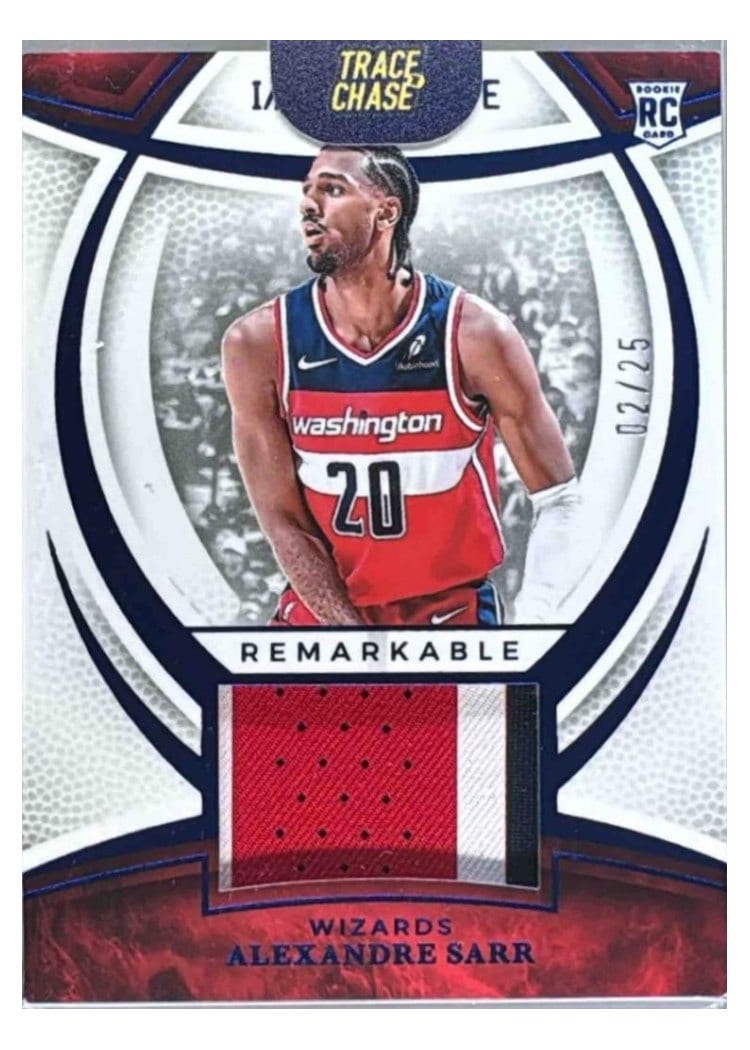 2024-25 Panini Immaculate Collection Remarkable Rookie Jerseys Set Alexandre Sarr #3 card