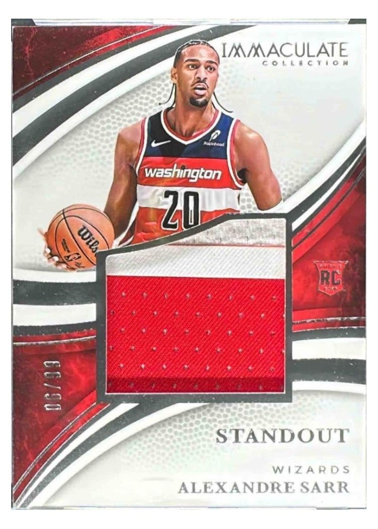 2024-25 Panini Immaculate Collection Standout Memorabilia Set Alexandre Sarr #13 card